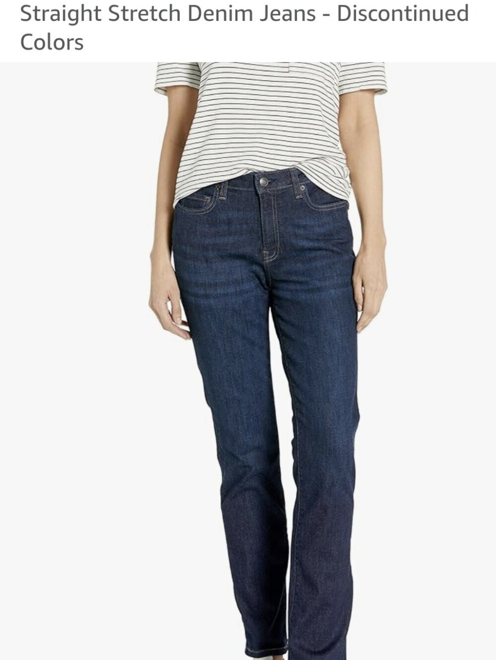 Amazon Women’s Straight Leg Jeans - Dark Blue Denim